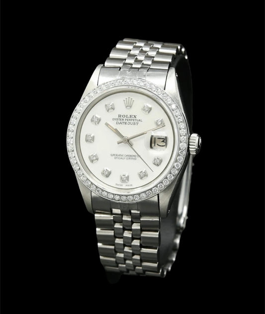 Rolex Datejust 36mm Acier | 10 Diamants ⚪