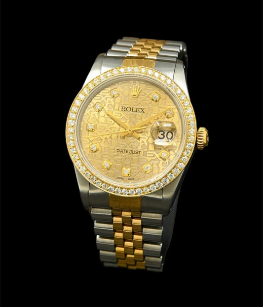 Rolex Datejust 36mm Or et Acier | 10 Diamants 🟡
