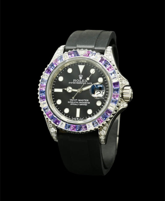 Rolex Yatch-Master 40mm | Custom Améthyste / Saphir 🟣