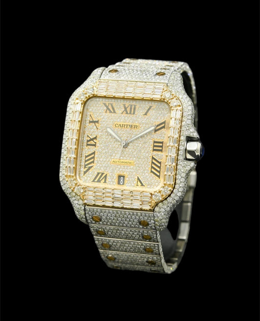 Cartier Santos Or et Acier | Custom Emerald Cut 💎