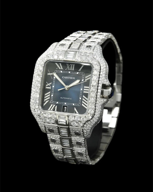 Cartier Santos Acier | Custom Emerald Cut 🔵
