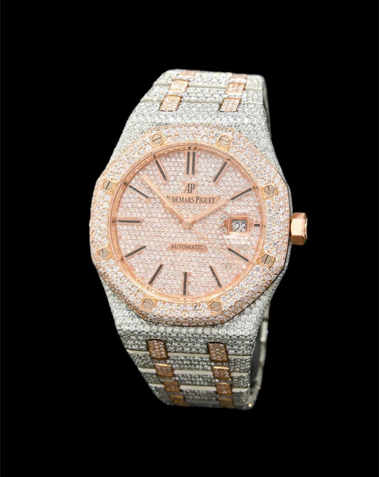 Audemars Piguet Royal Oak 41mm Or Rose et Acier | Full Diamants 🔘