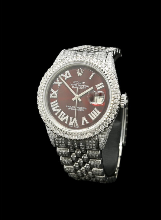 Rolex Datejust 36mm Acier | Full Diamants 🟤