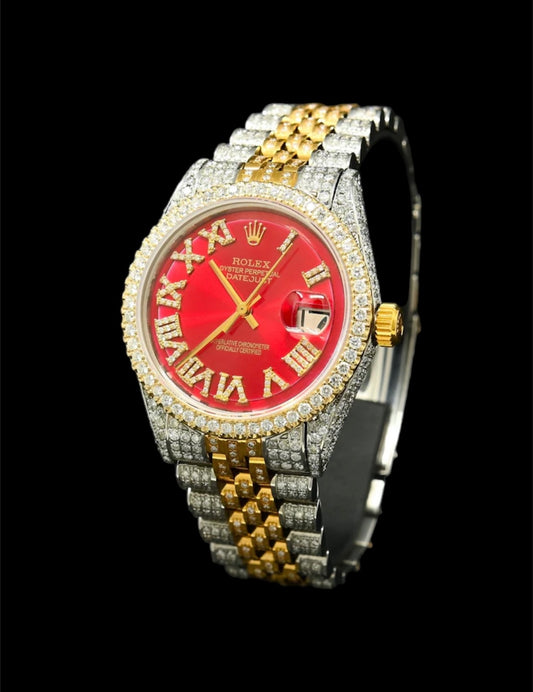 Rolex Datejust 36mm Or et Acier | Full Diamants 🔴