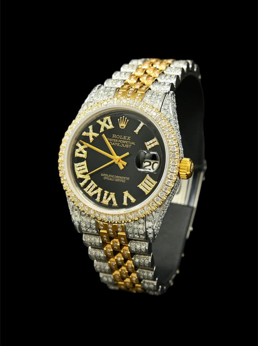 Rolex Datejust 36mm Or et Acier | Full Diamants ⚫