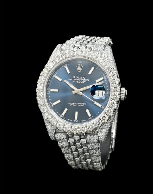 Rolex Datejust 41mm Acier | Custom Diamants 🔵