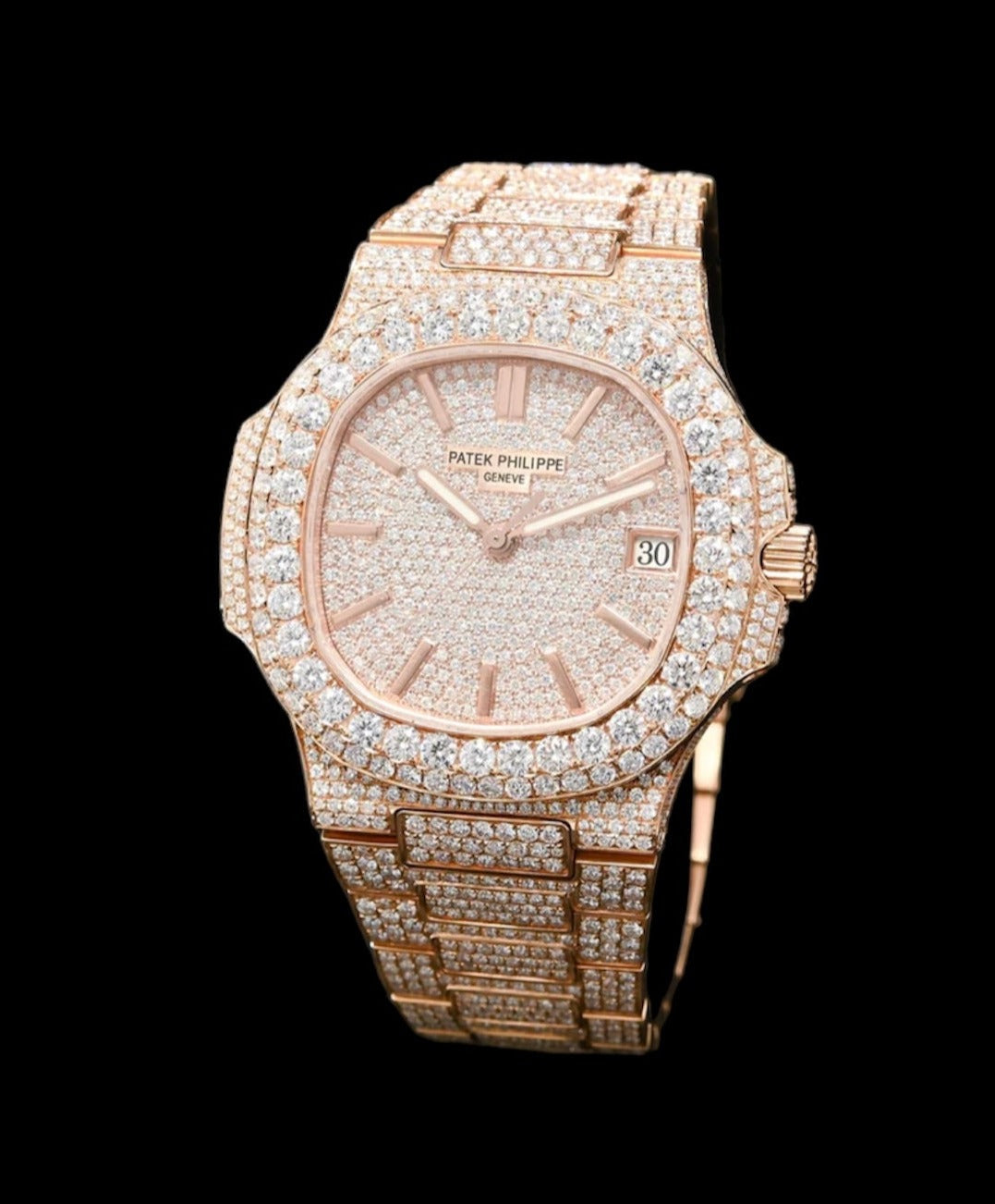 Patek Philippe Nautilus Or Rose 18K | Full Diamants 💎