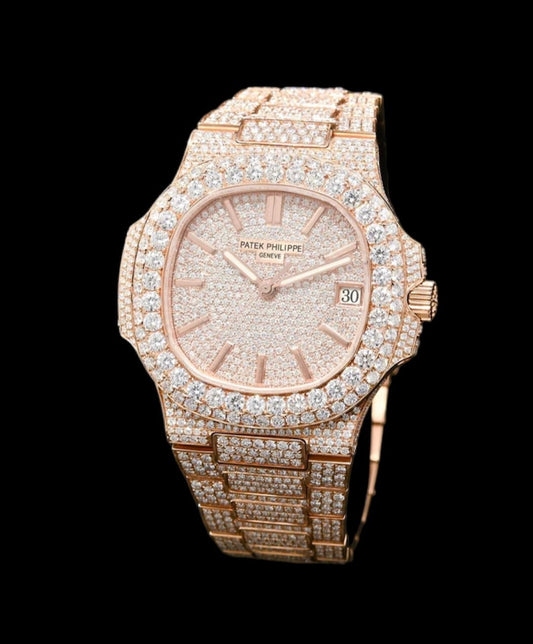 Patek Philippe Nautilus Or Rose 18K | Full Diamants 💎
